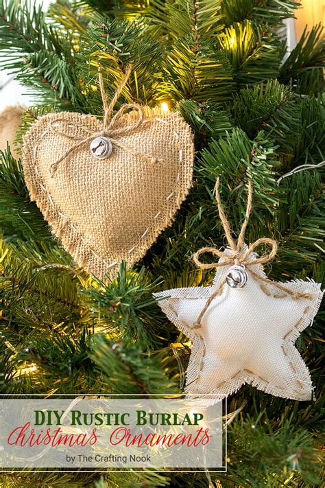 christmas tree decorations burlap|diy farmhouse burlap christmas ornament.